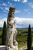 View from the rose garden at Rosazzo abbey, Friuli-Venezia Giulia, Italy