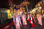 Mardi Gras Parade im French Quarter, New Orleans, Louisiana, Vereinigte Staaten, USA