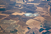 Luftaufnahme von einem Sonnenkraftwerk, Solarturm Kraftwerk Eureka, Spanien, Europa