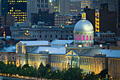 Montreal,  Quebec,  Canada,  Domed,  Marche Bonsecoursd,  Old Port and sky line of new city