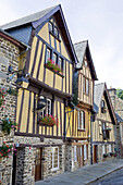 Half-timbered houses (16th century) in Place Marchix,  Fougères. Ille-et-Vilaine,  Bretagne,  France