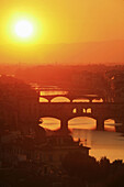 Bridges over Arno River,  Florence. Tuscany,  Italy