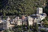 Monastery of Docheiariou, founded between 1030-1032, by the monk Daniel of Docheiariou, Athos Peninsula, Mount Athos, Chalkidiki, Greece