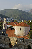 Budva, old town peninsula, Holy Trinity Church, Montenegro