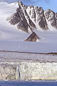 Glaciers and icebergs at the Svalbard archipelago. Spitsbergen island,  Arctic Ocean,  Norway