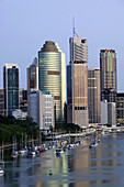 Australia - Queensland - Brisbane: Central Business District viewed from Kangaroo Point at dawn