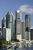 Australia - Queensland - Brisbane: Central Business District viewed from Kangaroo Point in the morning