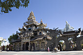 Linh Phuoc Pagoda in the sunlight, Trai Mat, Lam Dong Province, Vietnam, Asia