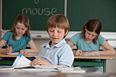 Pupils in classroom, Hamburg, Germany