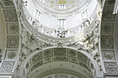 Blick in die Kuppel, Theatinerkirche, München, Bayern, Deutschland