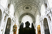 Archangel Michael statue, Jesuit church of St Michael, Munich, Bavaria, Germany