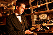Nicolas Javoy, Wine Captain In The Cellars, Hotel Restaurant, Le Grand Monarque, Chartres, Eure-Et-Loir (28), France