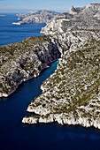 Aerial View Of The Rocky Inlet Of En Vau, Cassis, Bouches-Du-Rhone (13), France