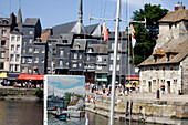 Painting, The Lieutenance, The Old Port, Honfleur, Calvados (14), Normandy, France