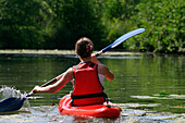 Canoeing-Kayaking On The Loir, Bonneval, Eure-Et-Loir (28), France