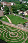 The Maze In The Bishop'S Palace Gardens Of The Chartres Cathedral, Eure-Et-Loir (28), France