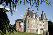 Chateau Of Courtalain, Built In The 15Th Century, A Mix Of Medieval Architecture, English Neo-Gothic And Renaissance Style Added In The 19Th Century, Eure-Et-Loir (28), France