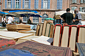 Secondhand Booksellers Market And Old Books, Place Saint-Etienne, Saint-Etienne Neighborhood, Toulouse, Haute-Garonne (31), France