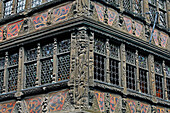 Sculpted Timbering Of The Kammerzell House, Pelican At Charity'S Feet, Strasbourg, Bas Rhin (67), France, Europe
