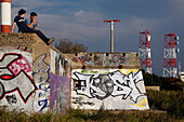 Second World War Blockhouse Covered In Graffiti, Le Havre, Seine-Maritime (76), Normandy, France