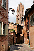 Rue Des Pretres, View Of The Sainte-Cecile Cathedral, Old Albi, Tarn (81), France