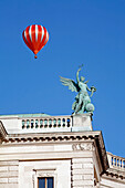 Hot-Air Balloon Above The Neue Burg, Heldenplatz, Vienna, Austria