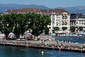 The Bains De Paquis On Lake Geneva, Geneva, Switzerland