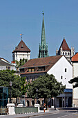 View Of The Old City And The Saint Peter'S Cathedral, Geneva, Switzerland