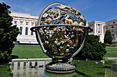 The Celestial Sphere By Paul Manship, Symbol Of The United Nations. This Art Deco Sculpture Was Offered By The Woodrow Wilson Foundation, Palace Of Nations, United Nations Offices, Geneva, Switzerland