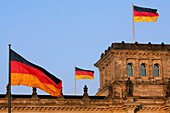 German Flags, German Parliament, German Bundestag, Reichstag, Platz Der Republik, Berlin, Germany