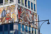 House Of Teachers, Haus Des Lehrers, It Houses Since 1964 The Gigantic Frieze By Walter Womacka. Inspired By Mexican Murals, The Mosaic, 7M High And 125M Long, Exhibits The Virtues Of Education, Berlin, Germany