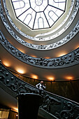 Helical Stairway Designed By Giuseppe Momo In 1932 Going Up In The Vatican Museum, Rome, Italy