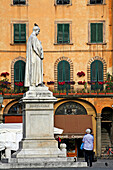 Facades Of Houses On The San Michele In Foro Church Square, Lucca, Tuscany, Italy