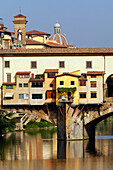 Ponte Vecchio, Oldest Bridge In Florence Over The River Arno, Tuscany, Italy
