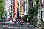 Street Scene On Brouwersgracht, Amsterdam, Netherlands
