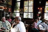 Barroom And Customers In The Brown Cafe 'T'Smalle', Amsterdam, Netherlands