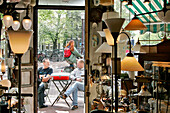 Display Window Of An Antique Lighting Shop, 'Trunnertje', Amsterdam, Netherlands