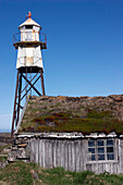 Old Lighthouse And Abandoned Houses, Langoya Island, Vesteralen Archipelago, Norway