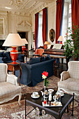 The Grand Lounge, Chateau De Curzay, Relais Et Chateaux Hotel, Vienne (86), France