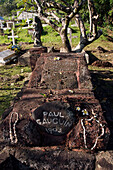 Grave Of The Painter Paul Gauguin In The Cemetery Of Atuona, Island Of Hiva Oa, Marquesas Islands, French Polynesia