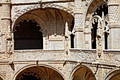 Cloister In The Geronimos Monastery, Mosteiro Dos Jeronimos, Belem, Portugal, Europe