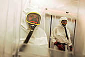 Radiological Protective Uniform, Airlock For Victim Decontamination, European Exercise Of Crisis Management In Belval, Luxembourg, Eurolux 2007