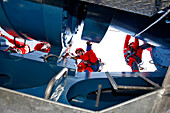 Accessing A Generator In The Overturning Pod Of A Wind Turbine, With The Departmental Team Of The Grimp Of The Sdis28, Town Of Poinville, Eure-Et-Loir (28), France