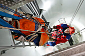 Rescue Inside The Tube Of A Wind Turbine By Means Of A Tsa Stretcher In Vertical Position, Firefighters Departmental Team Of The Grimp Of The Sdis28, Town Of Poinville, Eure-Et-Loir (28), France