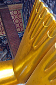 Feet Of The Lying Down Grand Buddha At The Wat Pho Temple, Bangkok, Thailand