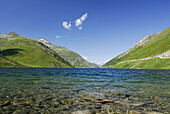 Reservoir Lai da Sontga Maria, Lukmanier Pass, Adula Alps, Grisons, Switzerland