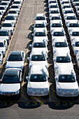 Cars for export, port, Hamburg, Germany