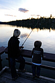Fishing boys, British Columbia, Canada