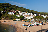 Beach of Tamariu, Costa Brava, Mediterranean Sea, Spain