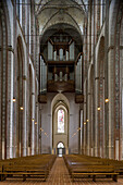 Hauptschiff der Lübecker Marienkirche, St. Marien zu Lübeck, Hansestadt Lübeck, Schleswig-Holstein, Deutschland, Europa, UNESCO-Weltkulturerbe